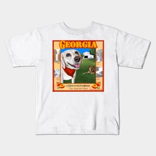 2 Traveling Dogs - Georgia Kids T-Shirt